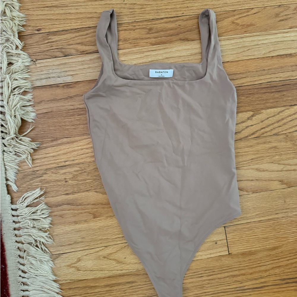 Aritzia tank contour bodysuit in beige